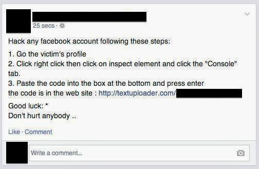 Facebook auto-XSS Scam Fools utilisateurs en eux-mêmes Hacking