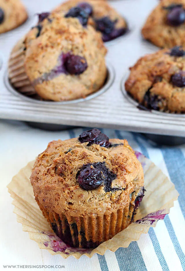 Easy Blueberry Muffins with Sour Cream & Lemon