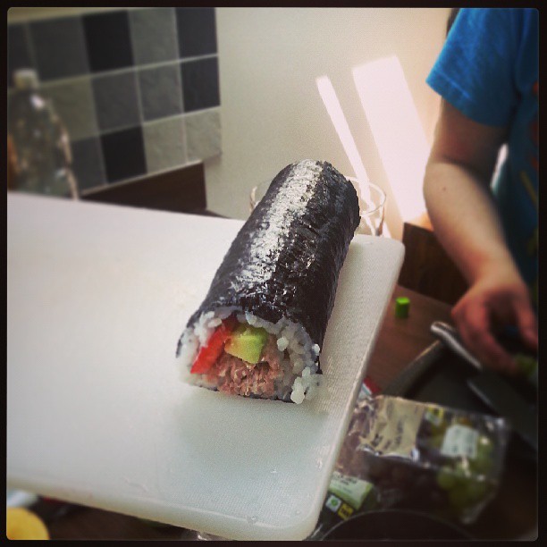 making delicious sushi making yummy sushi