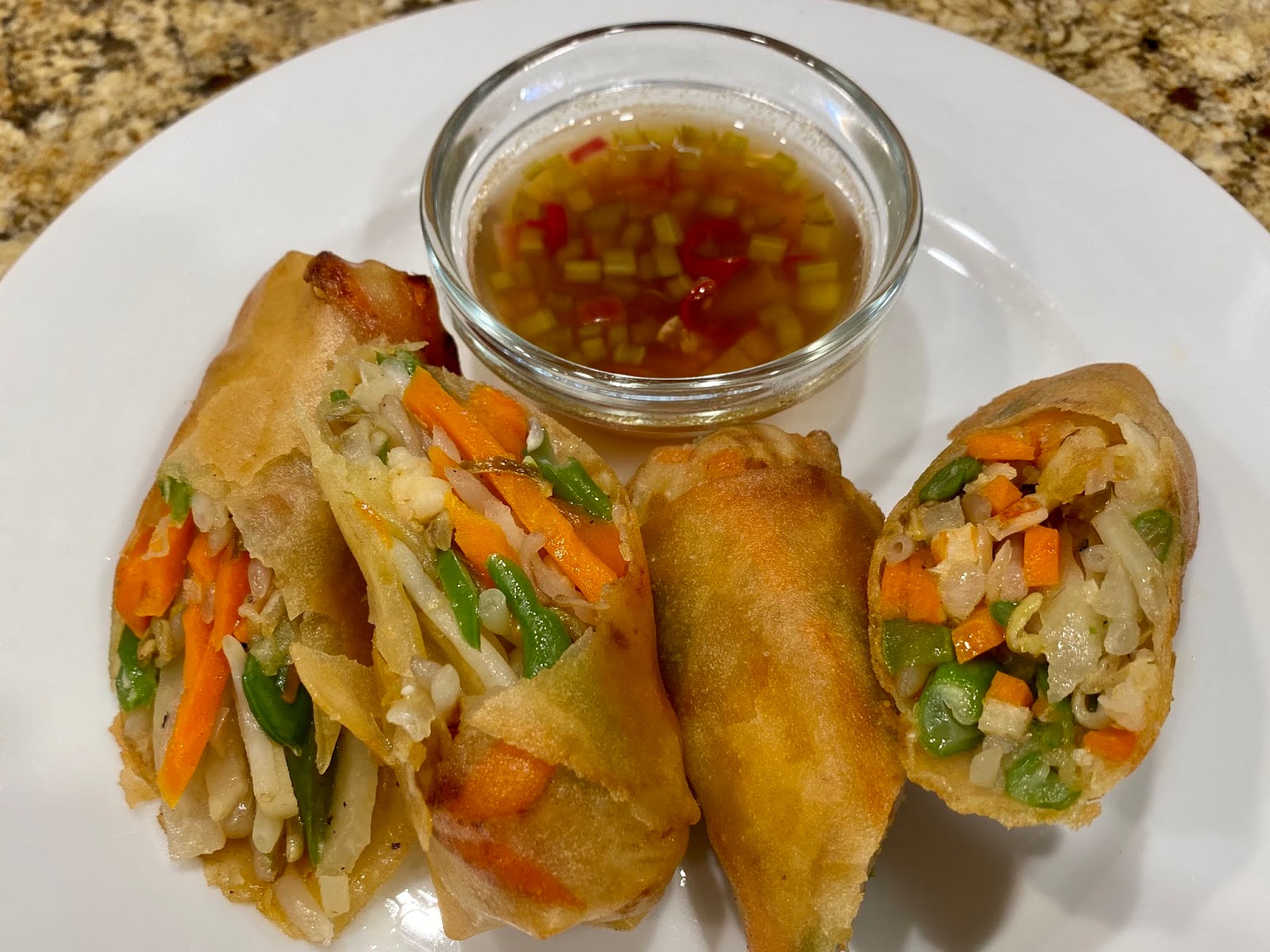 GREAT EATS HAWAII FRESH AND FRIED SHRIMP AND VEGETABLE LUMPIA