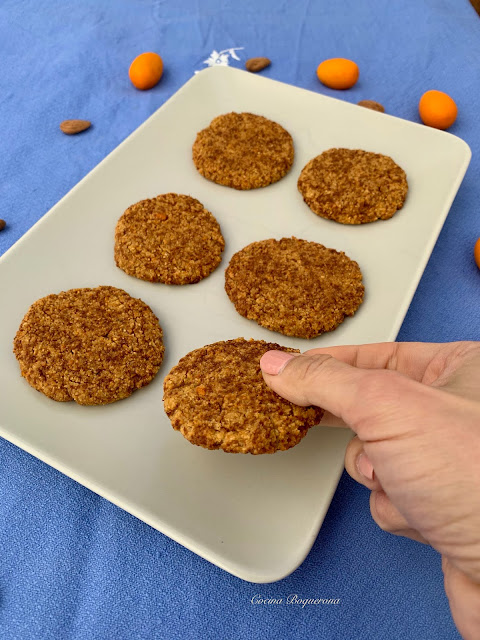 Galletas de kumquats, almendra y coco