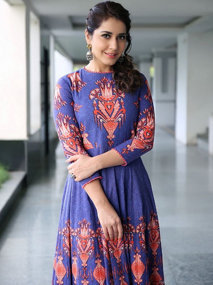 Rashi Khanna Hot Photoshoot In Blue Dress 2017