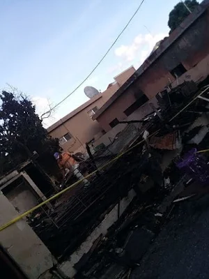 Casa se Incendia en la Calle 16 de agosto de San Jose de Ocoa