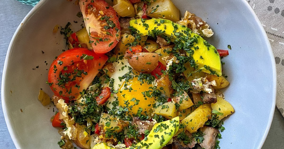 steak potato pepper hash