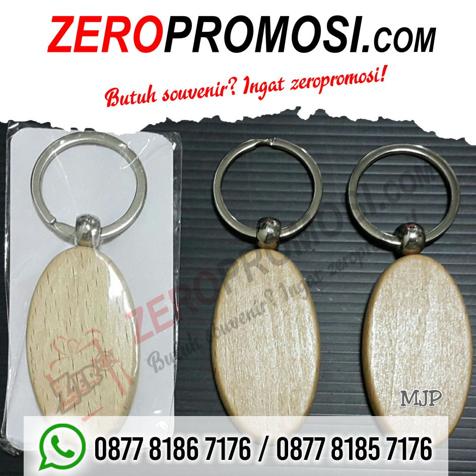 Gantungan Kunci Kayu Souvenir Ganci GKK03 Termurah Barang Promosi