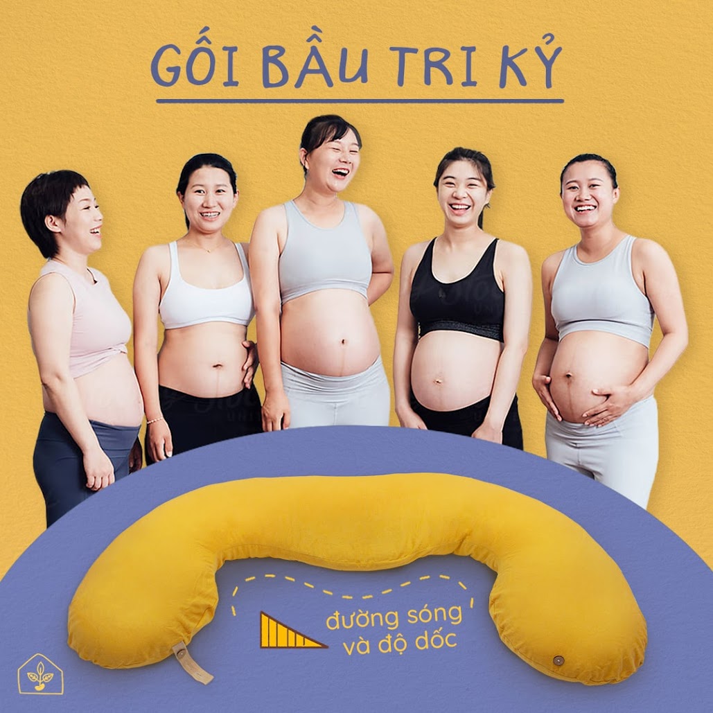 [A159] Gối Bà Bầu Đậu Khuyết - Quà tặng sinh nhật đơn giản, sang trọng
