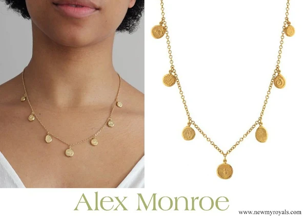 Kate Middleton accessorised Alex Monroe Paleontology Nugget Necklace