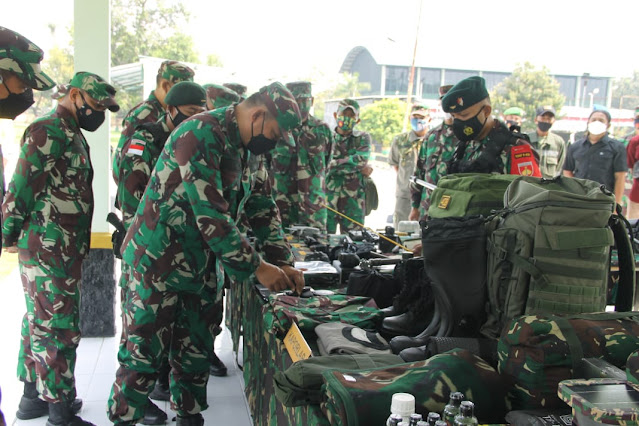 Dandim Sragen Sambut Kunker Kasdam IV/Dipnegoro Cek Kesiapan Operasi Satgas Pamtas RI-PNG Yonif Raider 408/Sbh