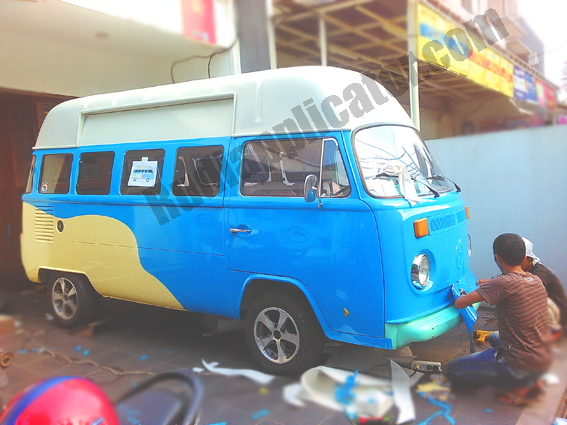 Jasa pasang sticker mobil vw combi