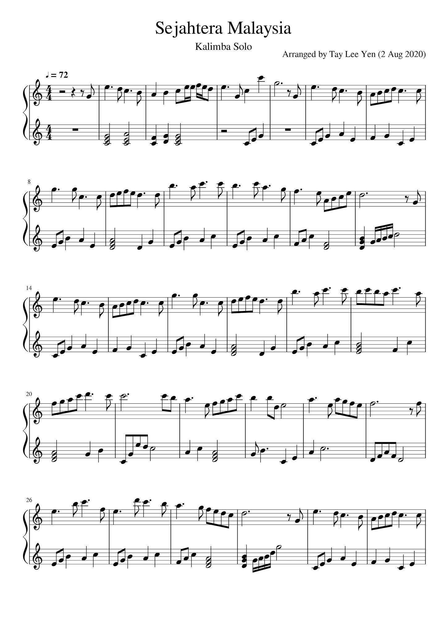 Sejahtera Malaysia Chord Fundacionfaroccr