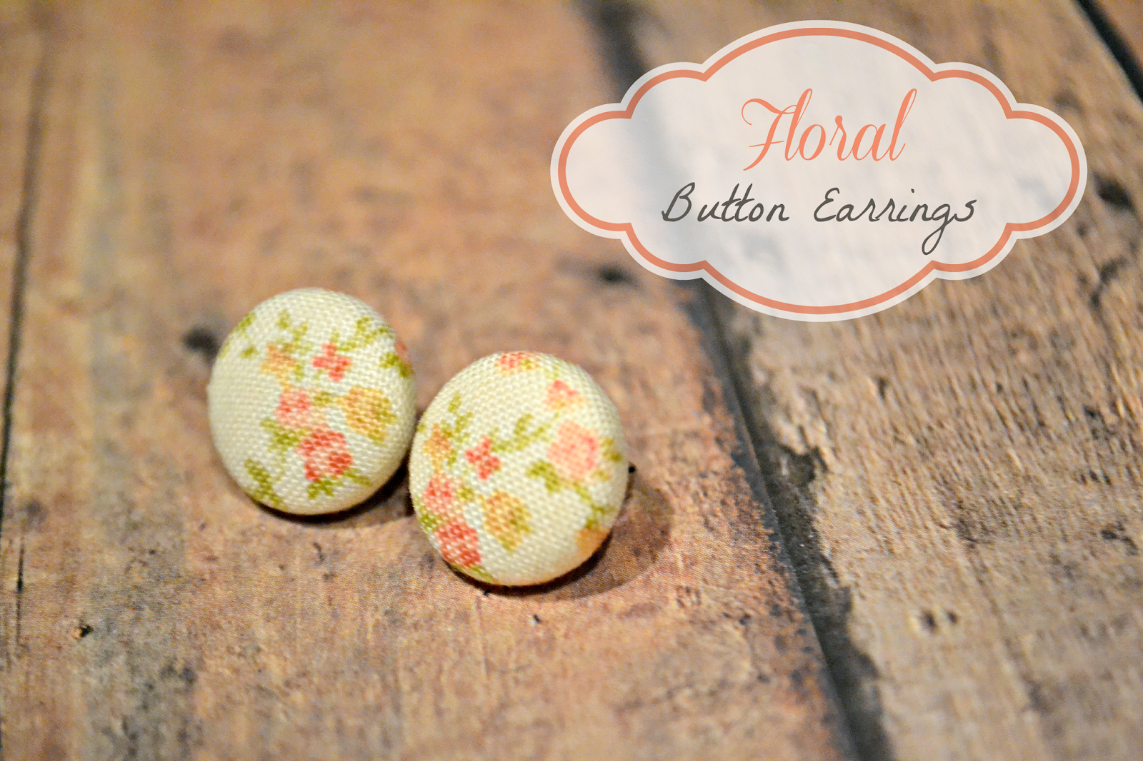 The Life of Jennifer Dawn Fabric Covered Button Earrings