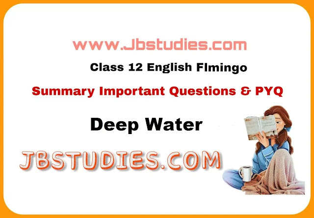 NCERT Solutions Class 12 English   Flamingo Chapter 3 Deep Water