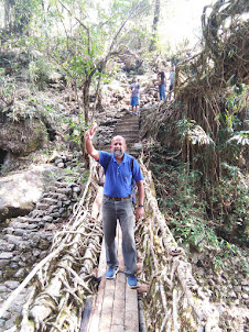 The Trek back to Base after visiting " DOUBLE ROOTS LIVING BRIDGE ".