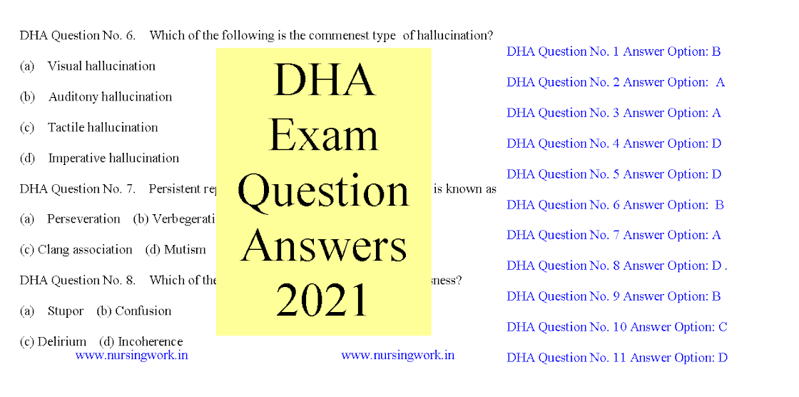 MOH Exam Questions with Answer