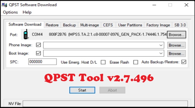 reset for entry qpst download