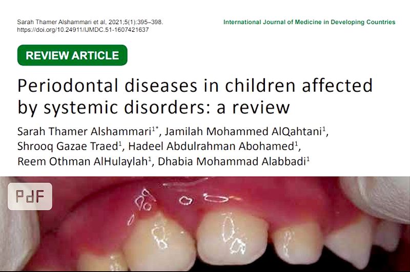 PDF Periodontal diseases in children affected by systemic disorders a