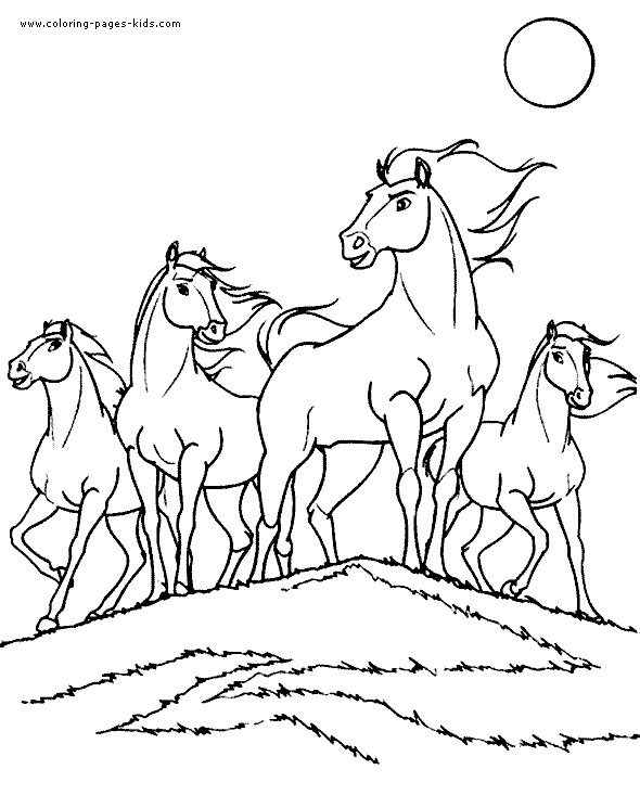 Horse coloring pages for kids | Coloring Pages For Kids