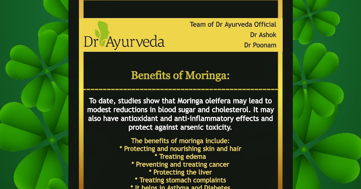 Dr Ayurveda Official Benefits of Moringa by Dr Ayurveda