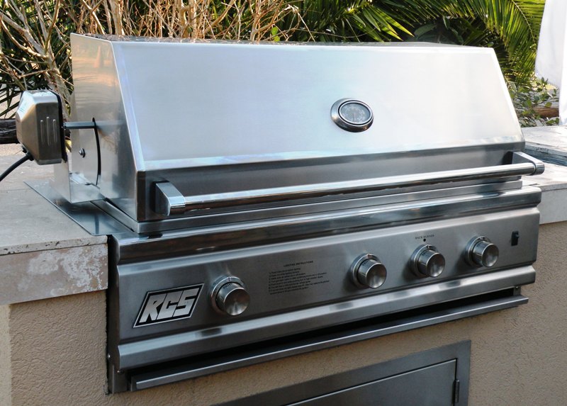 Outdoor Kitchen natural gas grill post, built in grills for And built in stainless steel grill