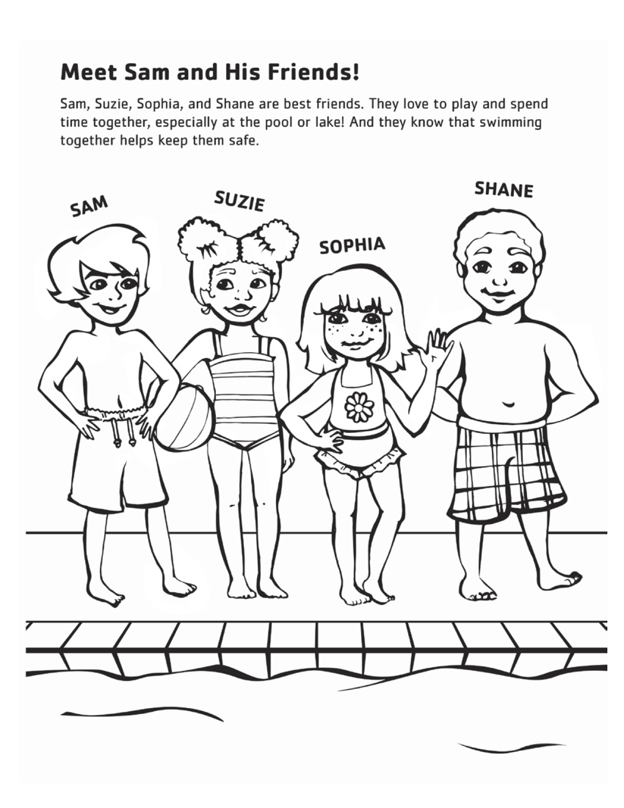Water Safety Coloring Pages 2 - Safety Around Water Activity Coloring Pages Ymca 