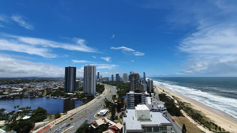 a bird's eye view photo of Gold Coast Queensland