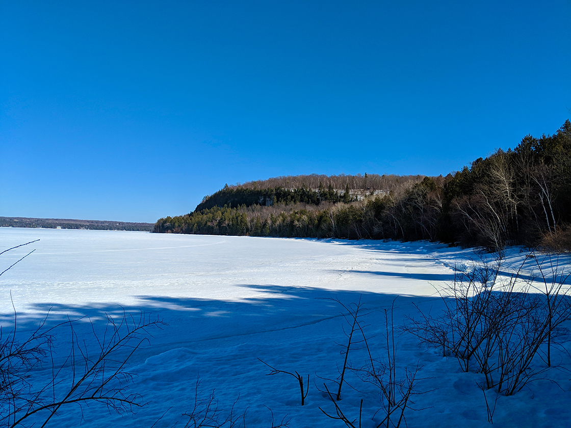Snowshoeing Peninsula State Park in Door County