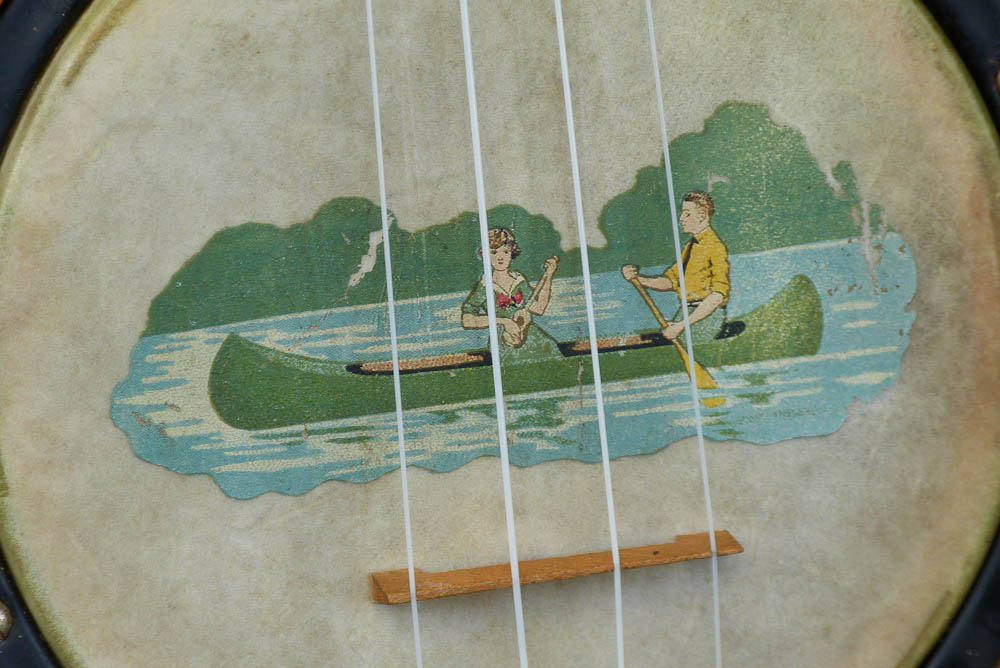 c.1920 Harmonymade Canoe Scene Banjo Ukulele
