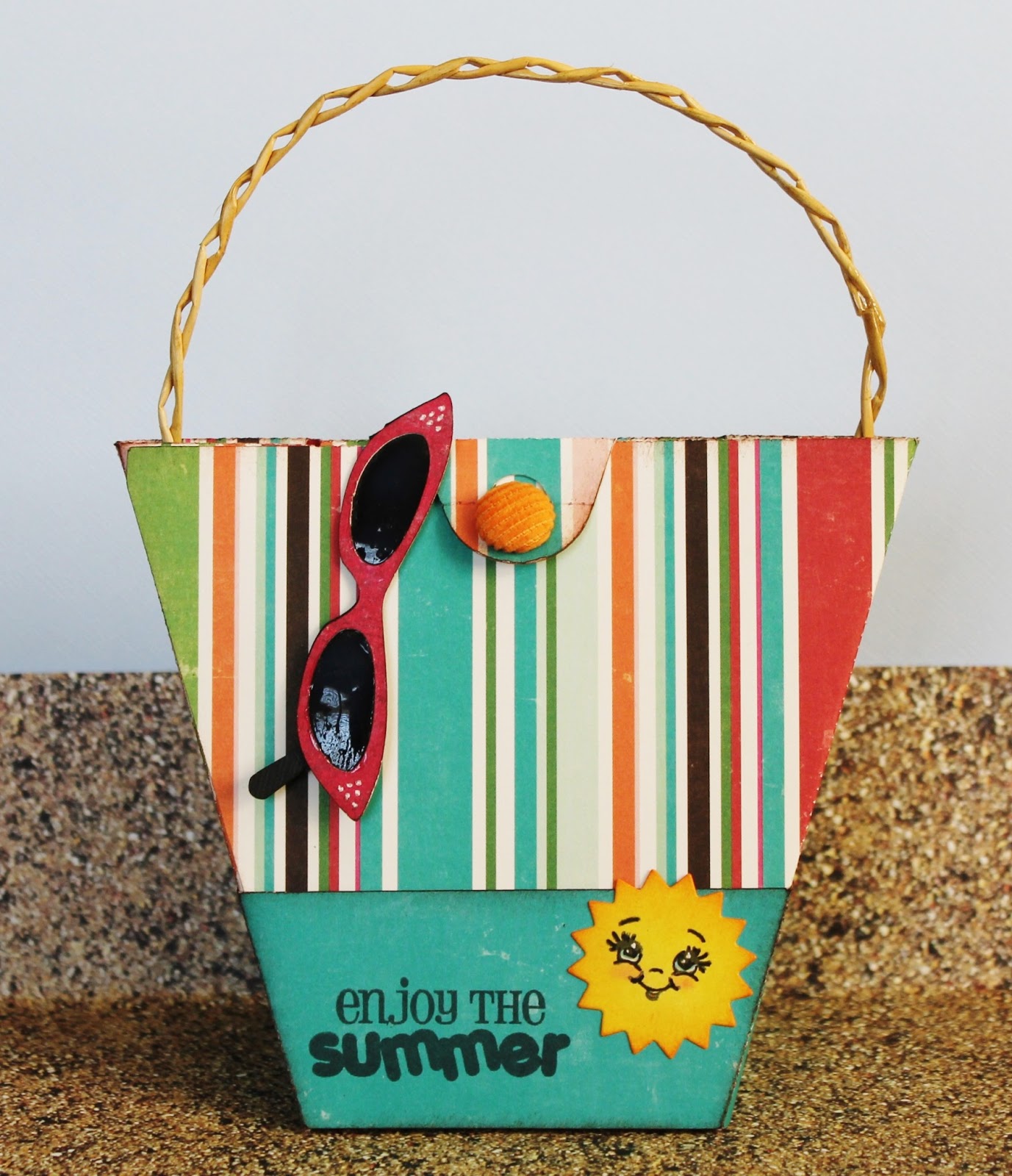 got2bcrafting Enjoy the Summer 3d Beach Bag gift/favor box