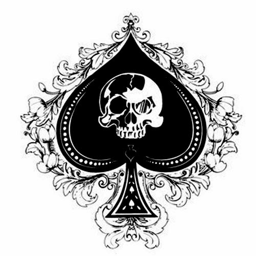 Ace of spades with skull. 