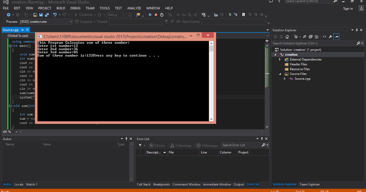 Sum Using Function | Programming And Algorithms