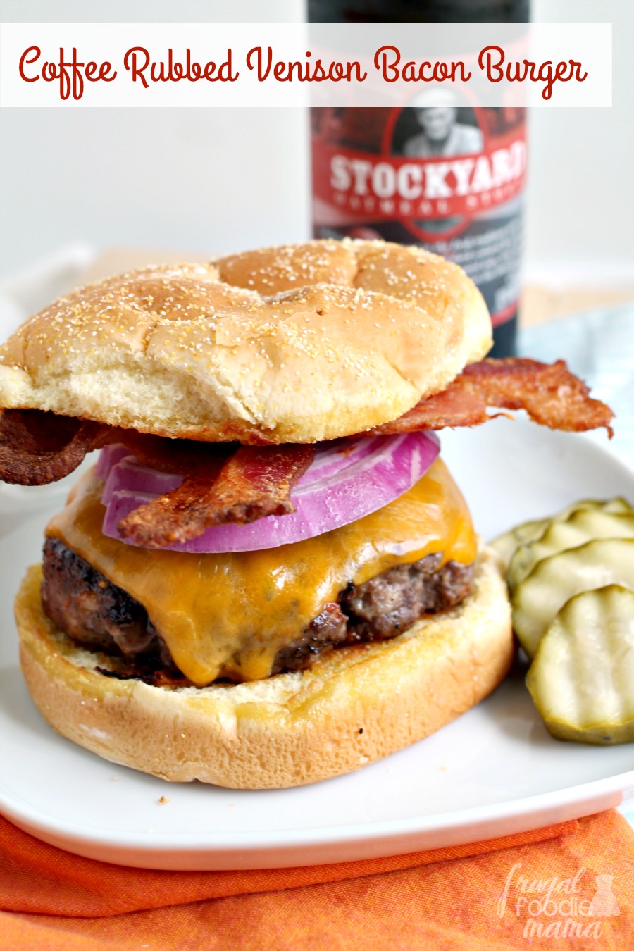 Frugal Foodie Mama Coffee Rubbed Venison Bacon Burger