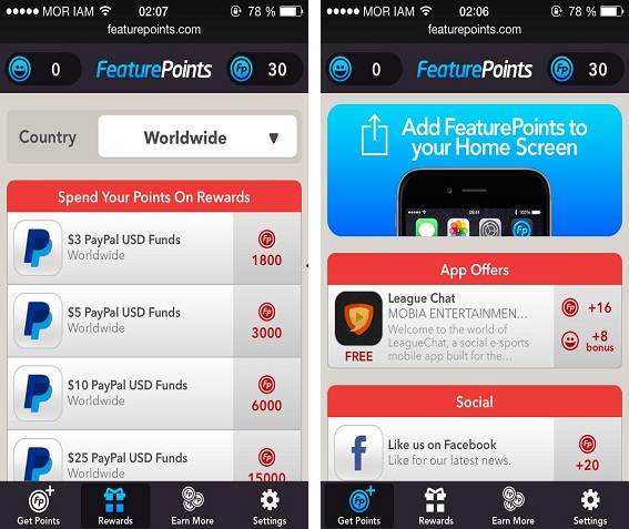 ربح المال تشغيل تجريب التطبيقات ايفون اندرويد featurepointsrewards for trying free apps earn Play and paid apps طبيق مجاني متوفر لأجهزة أندرويد و iOS