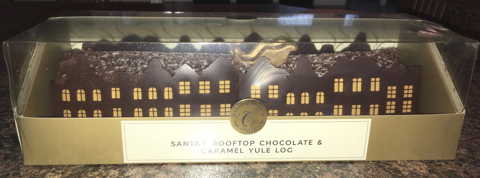 FOODSTUFF FINDS: Santa’s Rooftop Chocolate and Caramel Yule Log (Marks & Spencer) By @Cinabar