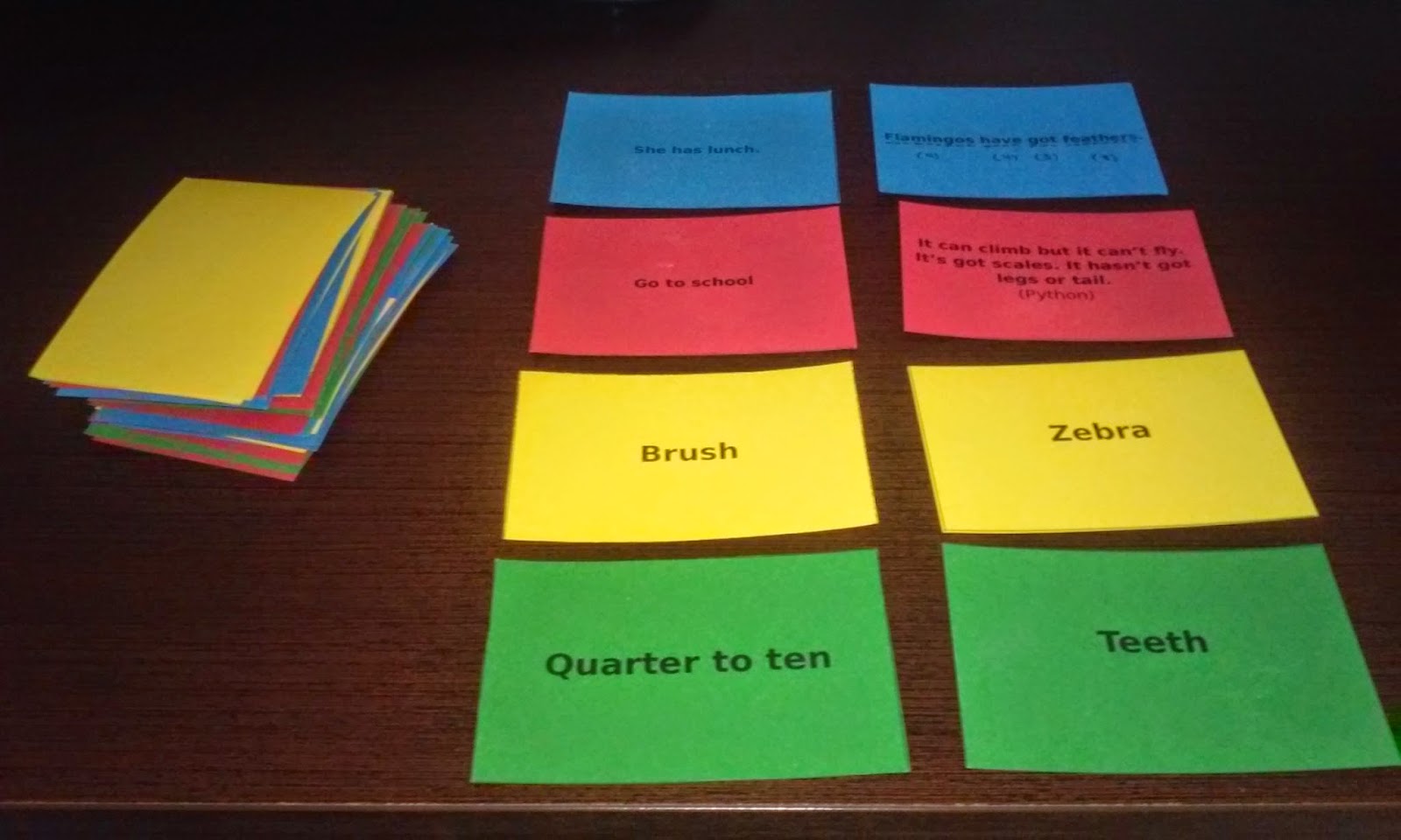 I'm talking about Education: Challenging game in groups