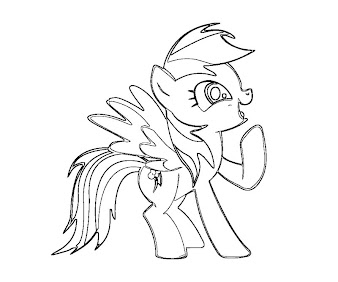 #3 Rainbow Dash Coloring Page