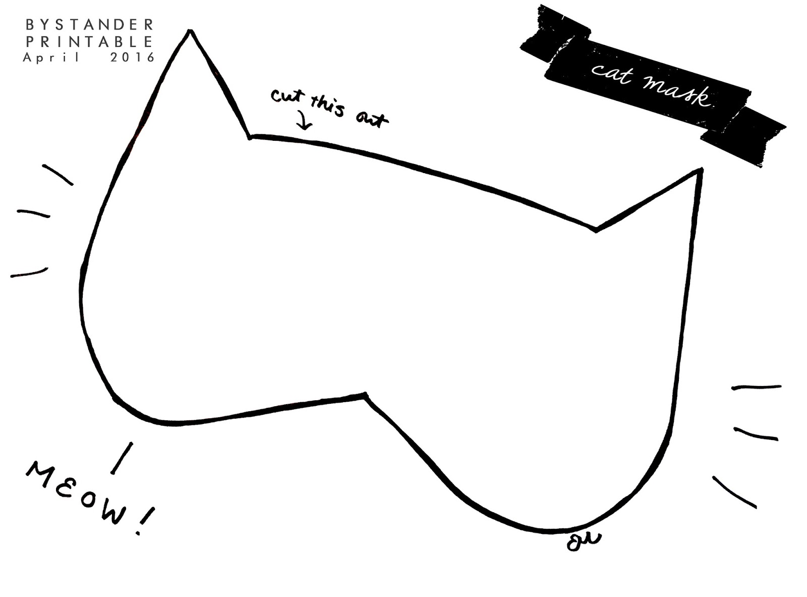 Print This! Cat (Burglar) Sleeping Mask DIY Bystander Magazine