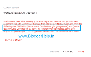 custom domain in blogger