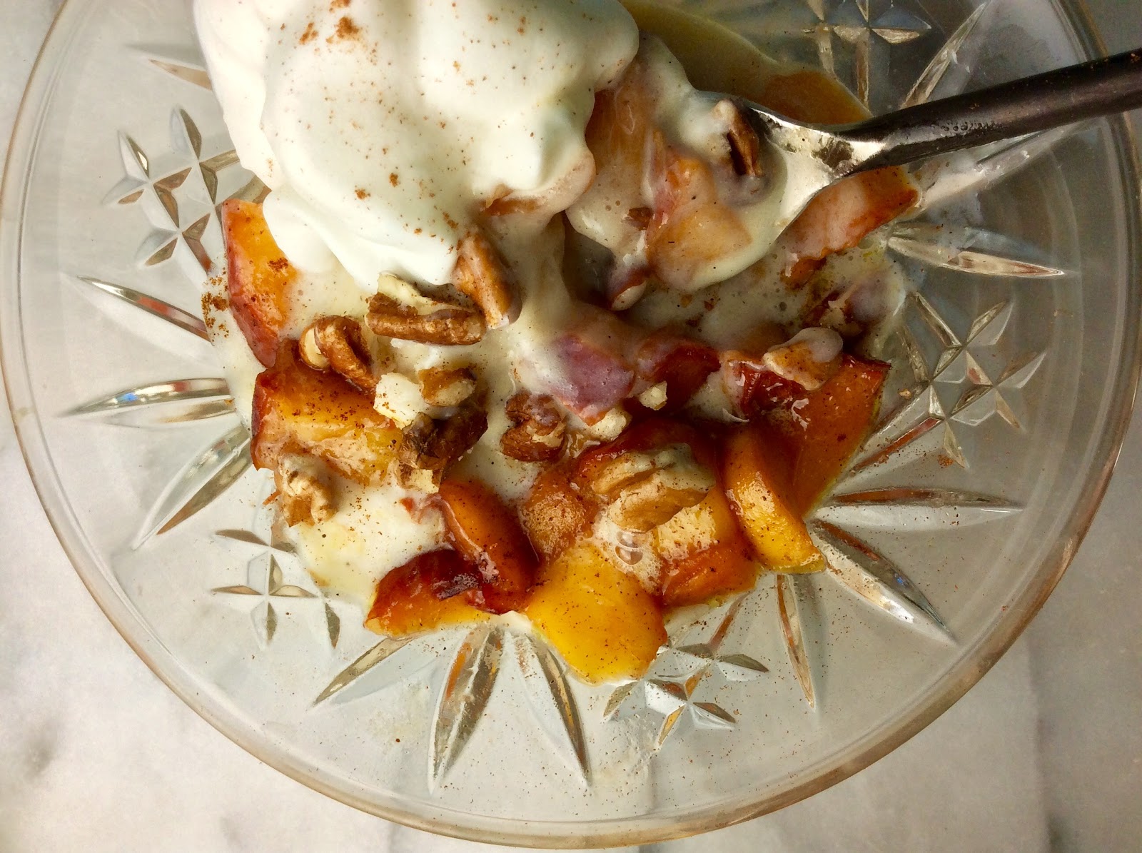 Food Fitness by Paige Peaches, Pecans and Cream for Two