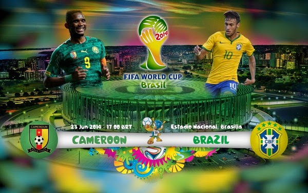 Live Streaming Cameroon vs Brazil 24 Jun 2014 Piala Dunia - Natang Ngoh