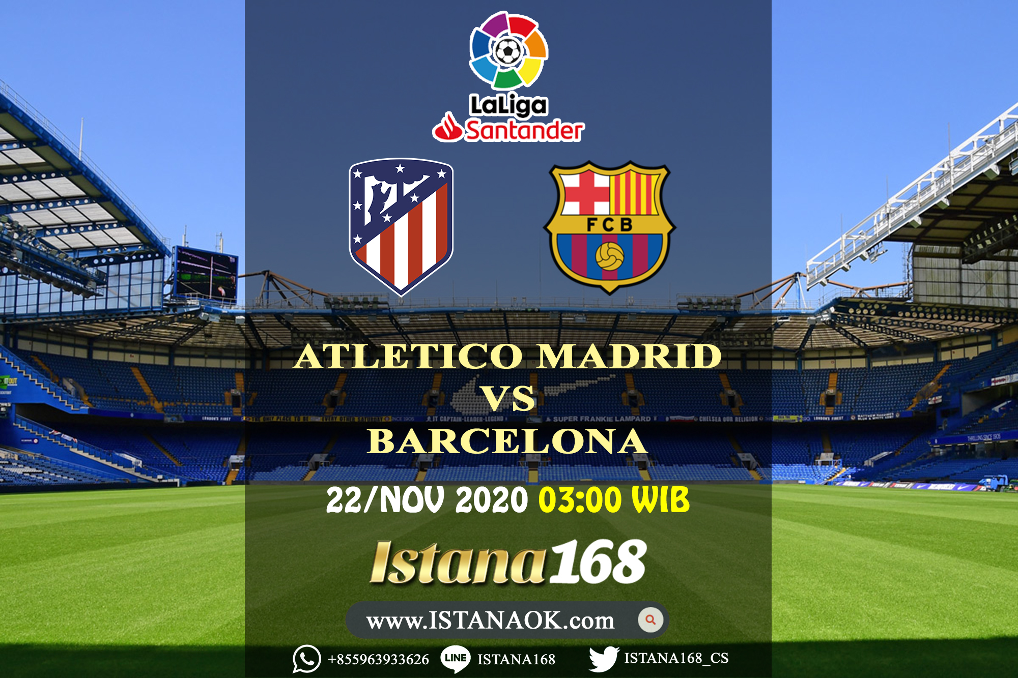 Prediksi Bola Akurat Istana168 Atletico Madrid vs Barcelona 22 November 2020