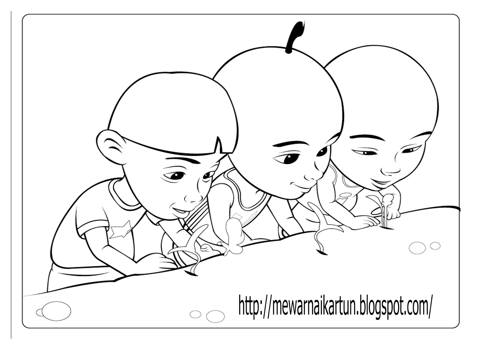 Upin Ipin Free Coloring Pages