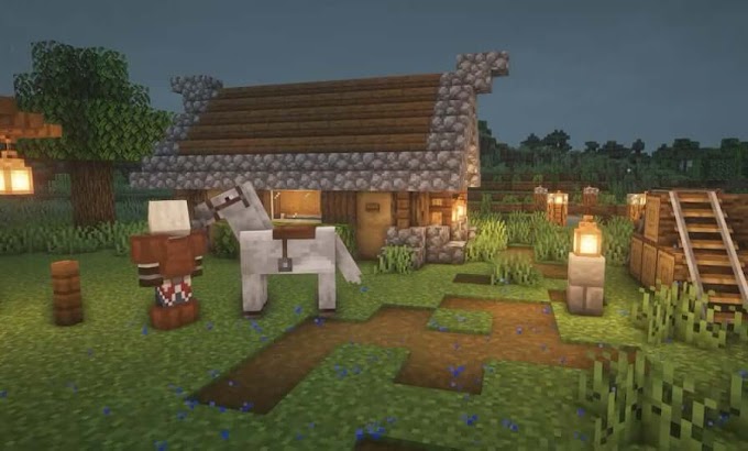 Minecraft Horse Stables | Minecraft Horse Stable Ideas | Patchescrafts