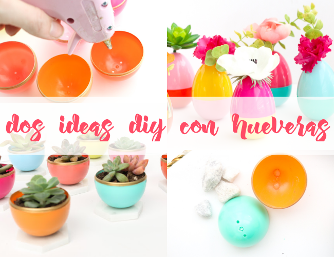 2 IDEAS DIY para decorar con HUEVERAS