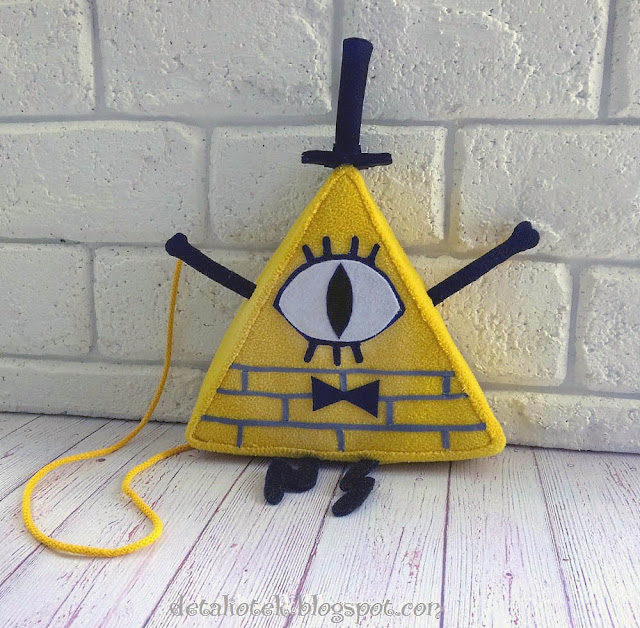 handbag Bill Cipher Gravity Falls handmade Детали от Елены