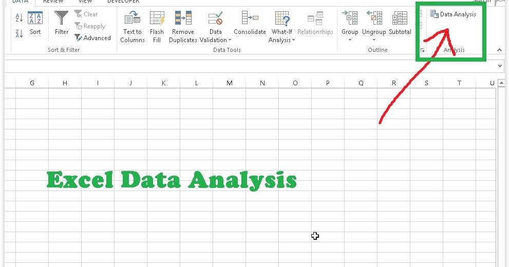 Memunculkan Data Analysis Pada Microsoft Excel 2013 dan Excel 2016