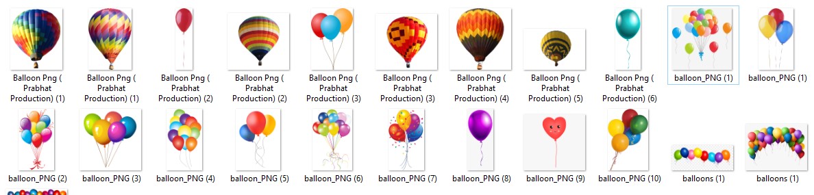 20+ Balloon PNG Images Collection Download (With Zip File)