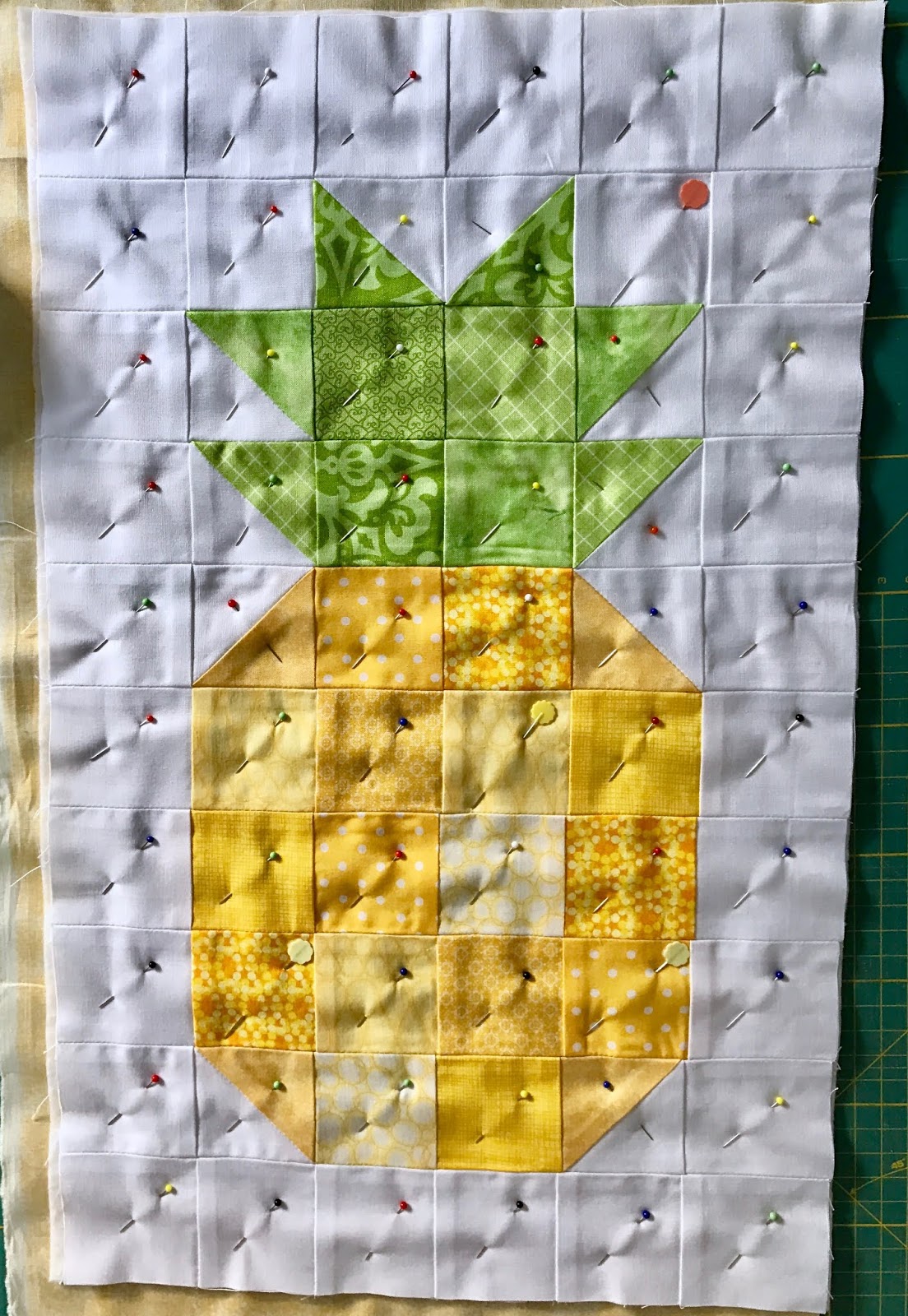 Quilt Villa Nahanleitung Fur Eine Ananas Wandbild Wandquilt