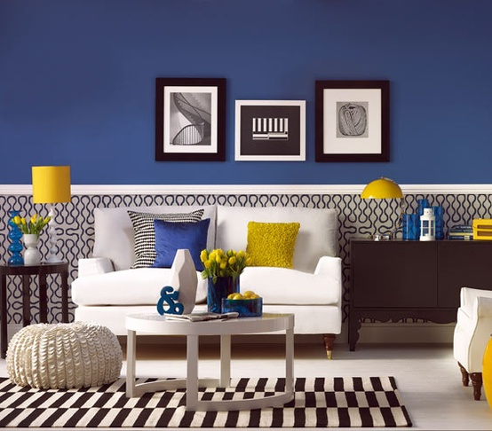 Decoración de Salas de color Azul | Cómo arreglar los Muebles en una