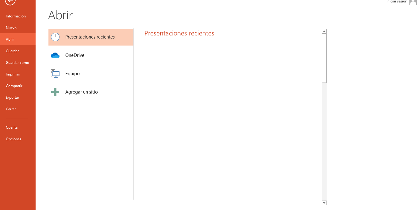 Barra de herramientas de PowerPoint y