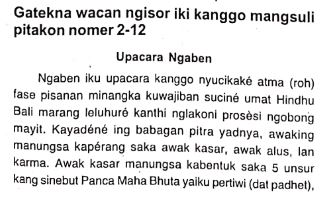 Soal Bahasa Jawa Bab Teks Deskriptif Upacara Adat Kelas 9 Semester 1